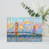 Mackinac Bridge Mackinac Island Note Card RSVP Karte (Stehend Vorderseite)