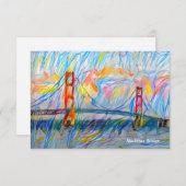 Mackinac Bridge Mackinac Island Note Card RSVP Karte (Vorne/Hinten)