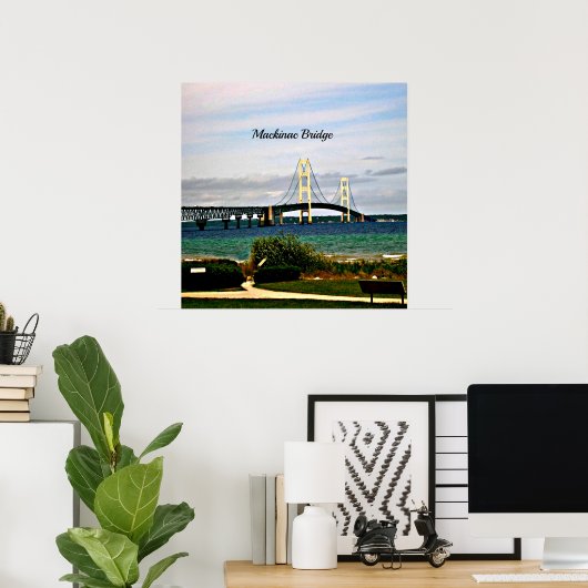 Mackinac Bridge, Mackinac Island, Poster (Heimbüro)