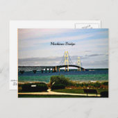 Mackinac Bridge, Mackinac Island Postkarte (Vorne/Hinten)