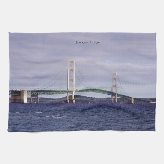 Mackinac Bridge Mackinaw City Küchentücher (Horizontal)