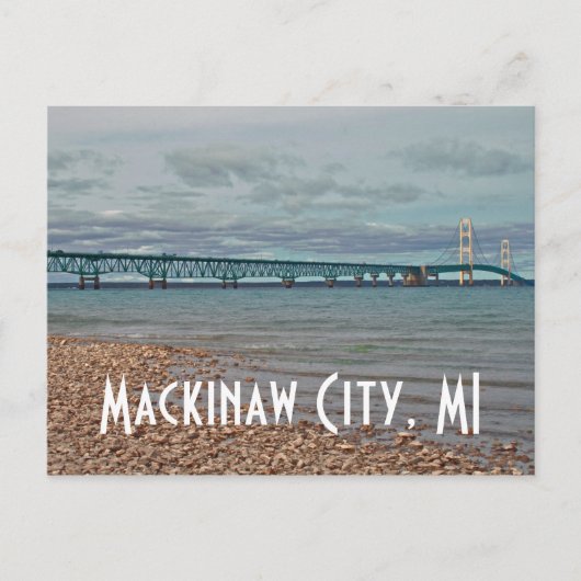 Mackinac Bridge Mackinaw City, MI Postcard Postkarte (Vorderseite)