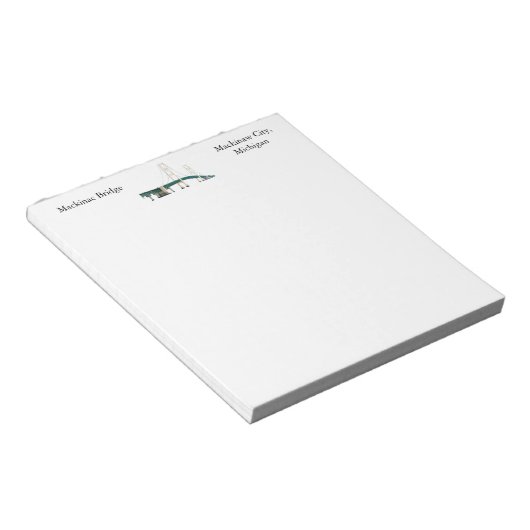 Mackinac Bridge Mackinaw City notepad Notizblock (angewinkelt)