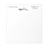 Mackinac Bridge Mackinaw City notepad Notizblock (Vorderseite)