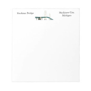 Mackinac Bridge Mackinaw City notepad Notizblock