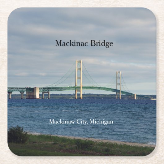 Mackinac Bridge Mackinaw City Paper Untersetzer (Vorderseite)
