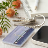 Mackinac Bridge Mackinaw City Rechteck Schlüsselanhänger (Vorderseite rechts)