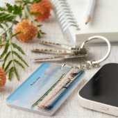 Mackinac Bridge Mackinaw City Winter Schlüsselanhänger (Vorderseite rechts)