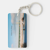 Mackinac Bridge Mackinaw City Winter Schlüsselanhänger (Rückseite)