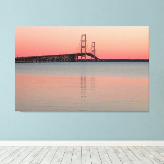 Mackinac Bridge, Michigan Leinwanddruck (Insitu (Holzboden))