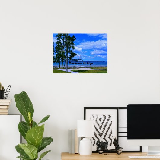 Mackinac Bridge Michigan Poster (Heimbüro)