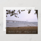 Mackinac Bridge Michigan Postkarte (Vorne/Hinten)