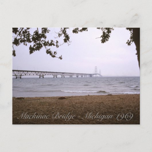 Mackinac Bridge Michigan Postkarte (Vorderseite)