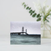 Mackinac Bridge, Michigan Postkarte (Stehend Vorderseite)