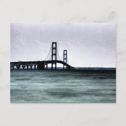 Mackinac Bridge, Michigan Postkarte (Vorderseite)