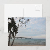 Mackinac Bridge, Michigan Postkarte (Vorne/Hinten)