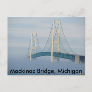 Mackinac Bridge, Michigan Postkarte