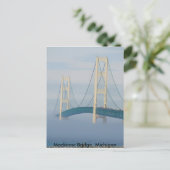 Mackinac Bridge, Michigan Postkarte (Stehend Vorderseite)