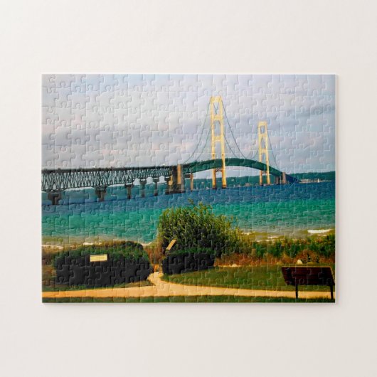 Mackinac Bridge Michigan. Puzzle (Horizontal)