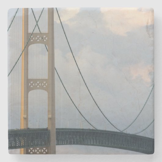 Mackinac Bridge, Michigan, USA Steinuntersetzer (Vorderseite)