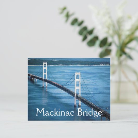 Mackinac Bridge, Mighty Mac, Michigan Postcard Postkarte (Stehend Vorderseite)