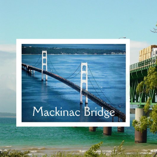 Mackinac Bridge, Mighty Mac, Michigan Postcard Postkarte