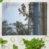 Mackinac Bridge mit Baumküchentuch Geschirrtuch (Gefaltet)