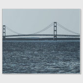 Mackinac Bridge Obere Halbinsel Michigan Geschenkpapier (Flach)