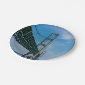 Mackinac Bridge Pappteller (Schrägansicht)