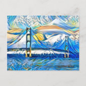 Mackinac Bridge Post Card Einladungspostkarte (Vorderseite)