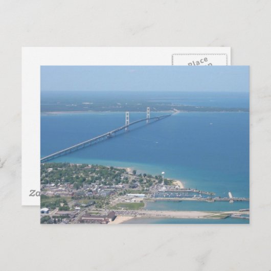 Mackinac Bridge Postkarte (Vorne/Hinten)