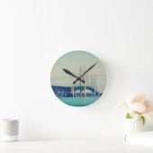 Mackinac Bridge Runde Wanduhr (Zuhause)
