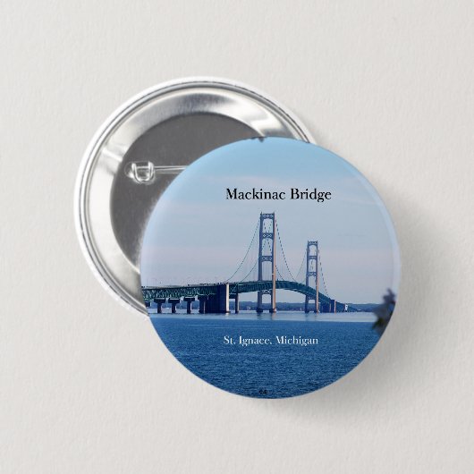 Mackinac Bridge Spring St. Ignace Button (Vorne & Hinten)