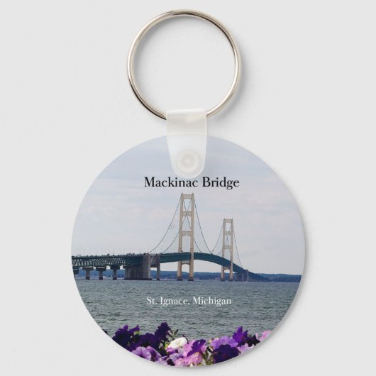 Mackinac Bridge Spring St. Ignace Frühjahrskette Schlüsselanhänger (Vorderseite)