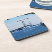 Mackinac Bridge St Ignace 6 Kunststoff-Untersetzer Getränkeuntersetzer (Linke Seite)