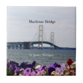 Mackinac Bridge St. Ignace Federfliese Fliese (Vorderseite)