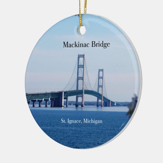 Mackinac Bridge St. Ignace Keramik Ornament (Links)