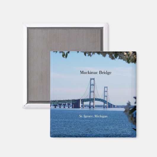 Mackinac Bridge St. Ignace magnet (Vorderseite/Rückseite)