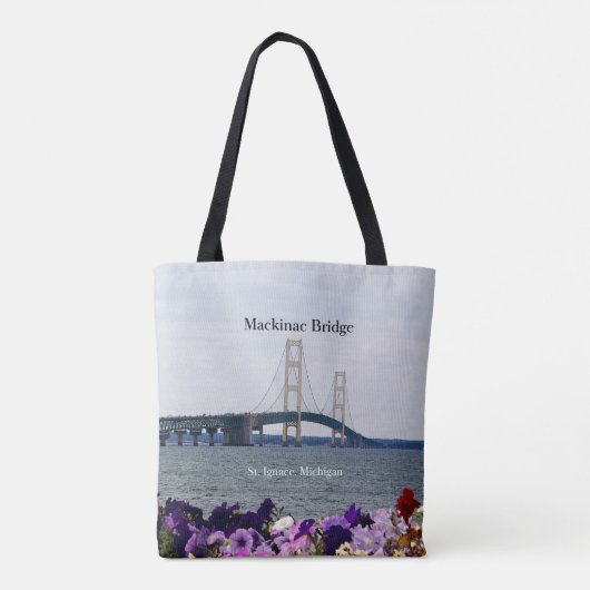 Mackinac Bridge St. Ignace Quelle überall in der T Tasche (Rückseite)