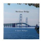 Mackinac Bridge St. Ignace tile Fliese (Vorderseite)