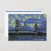 Mackinac Bridge Starry Night Note Card Dankeskarte (Vorne/Hinten)