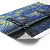 Mackinac Bridge Starry Night Poster (Ecke)