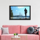 Mackinac Bridge/überwundene Canvas Leinwanddruck (Insitu (Wohnzimmer))