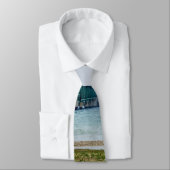 Mackinac Bridge und Canoes Neck Tie Krawatte (Gebunden)
