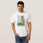 Mackinac Bridge und Lighthouse T - Shirt (Vorne ganz)