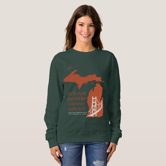 Mackinac Bridge Walk dunkles Sweatshirt (Vorne ganz)