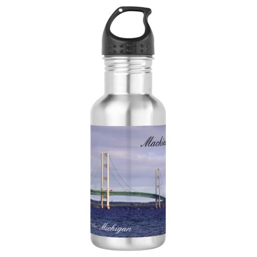 Mackinac Bridge Wasserflasche (Vorderseite)