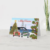 Mackinac Bridge Weihnachtskarte Feiertagskarte (Vorderseite)