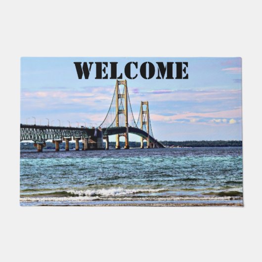 Mackinac Bridge Welcome Door Mat Fußmatte (Vorderseite)