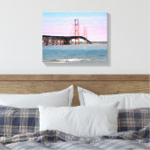Mackinac Bridge Wrapped Canvas Leinwanddruck (Insitu (Schlafzimmer))